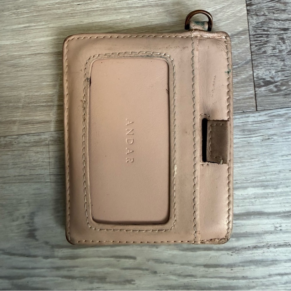 Andar The Denner Pink Leather Card Holder - Picture 2 of 4